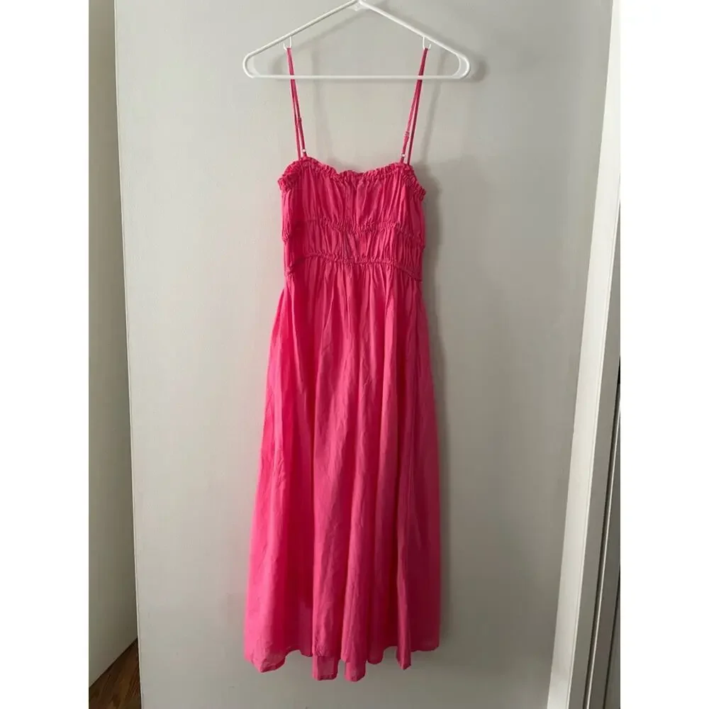 NWT New J. Crew Tie-Front Voile Cover-Up Midi Dress Size M
